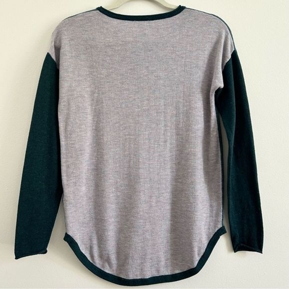 Smartwool Womens Shadow Pine Colorblock Sweater in Mist Blue/Twilight Marl - XS - Picture 4 of 9